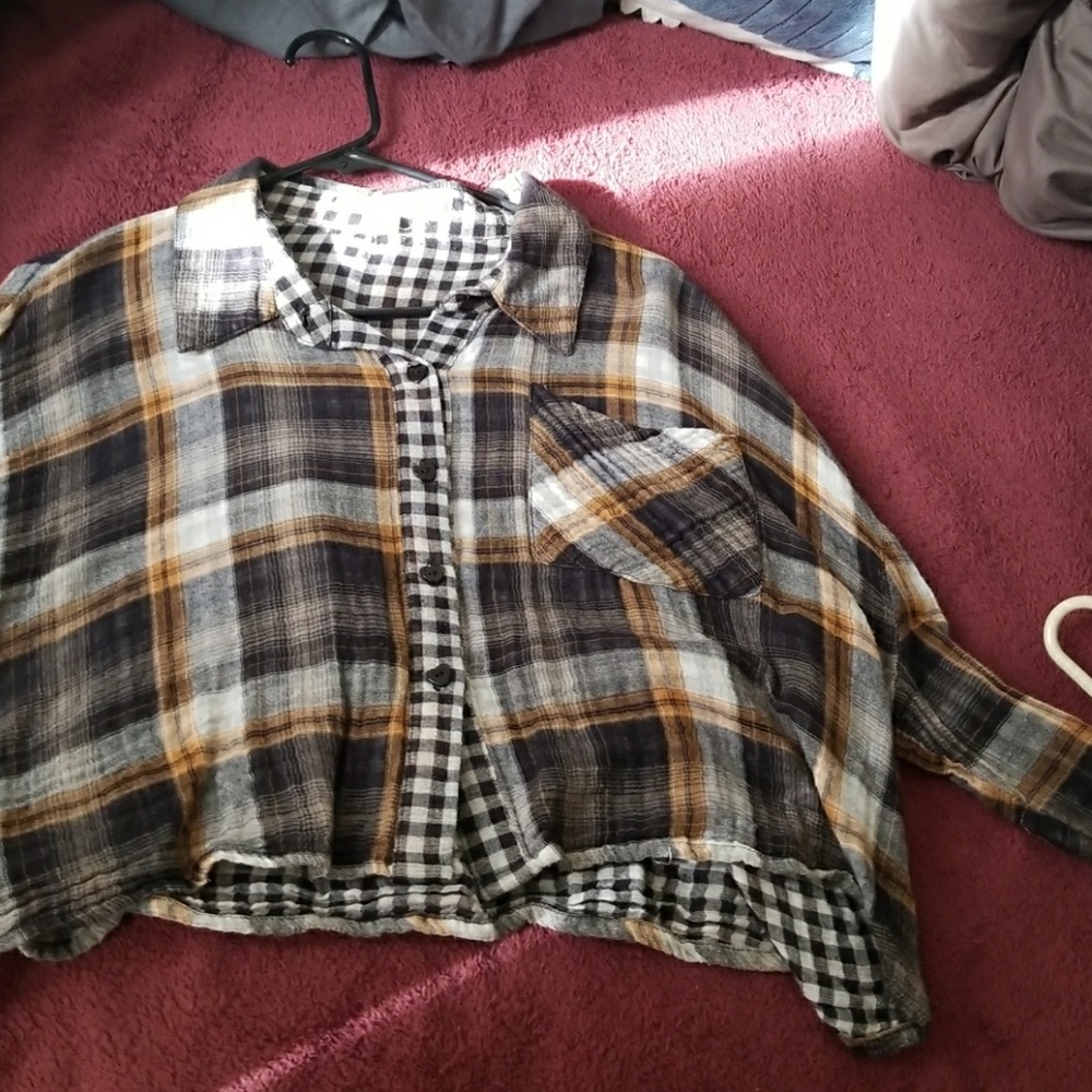 Flannel crop top